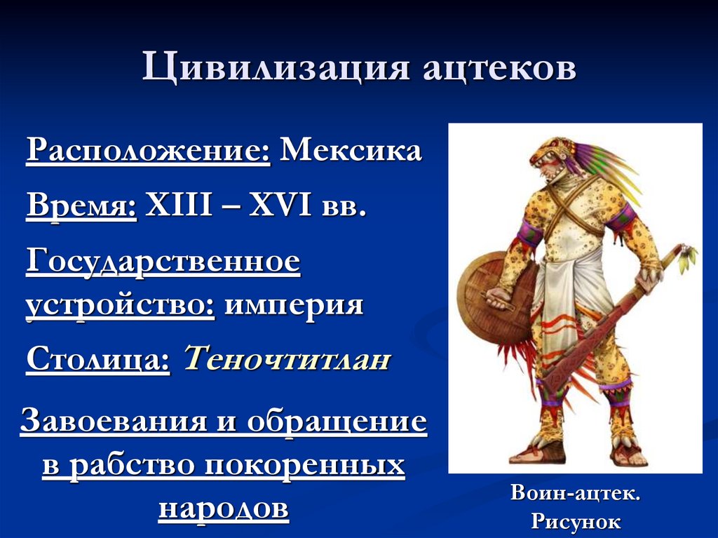 Цивилизация ацтеков