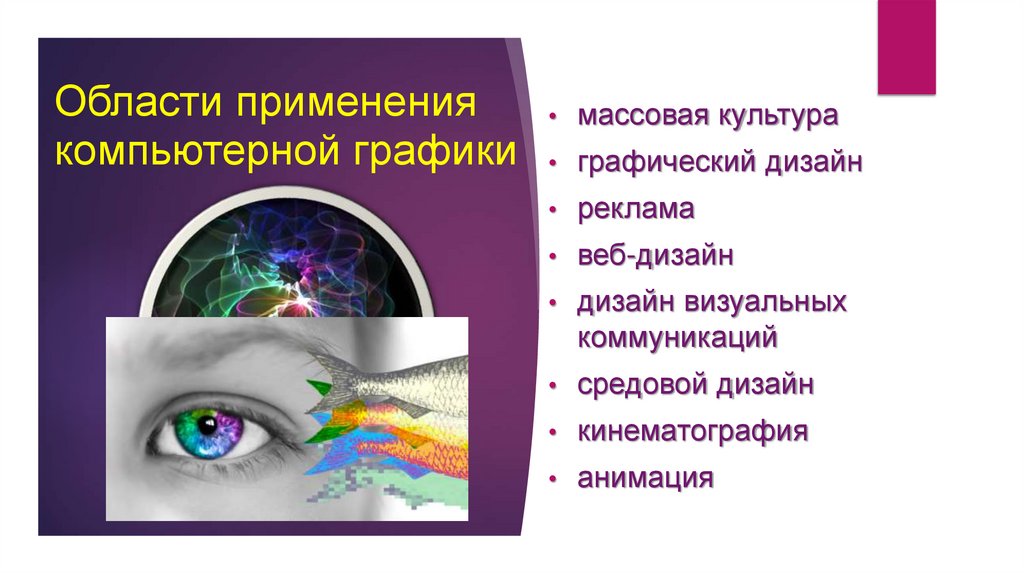 Области применения компьютерной графики