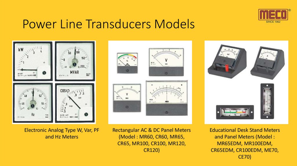 Power Line Transducers Models