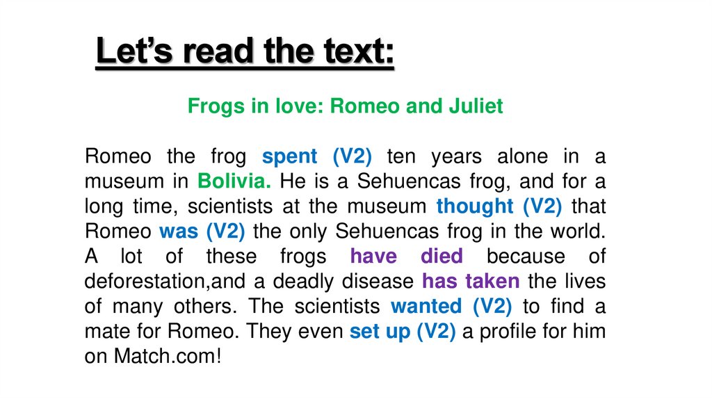 Let’s read the text: