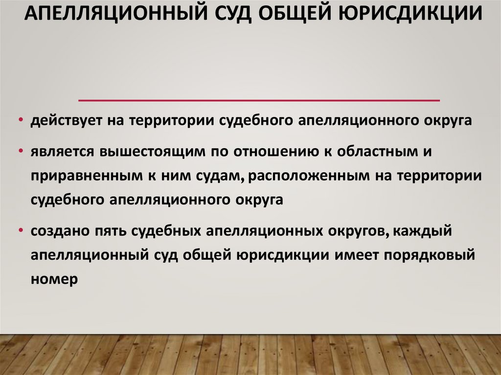 апелляционный суд общей юрисдикции