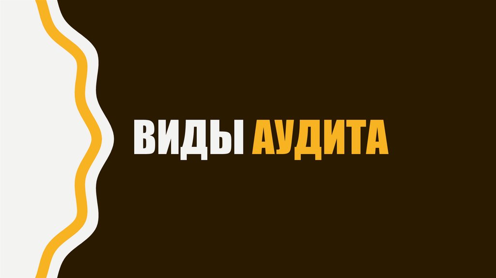 ВИДЫ АУДИТА