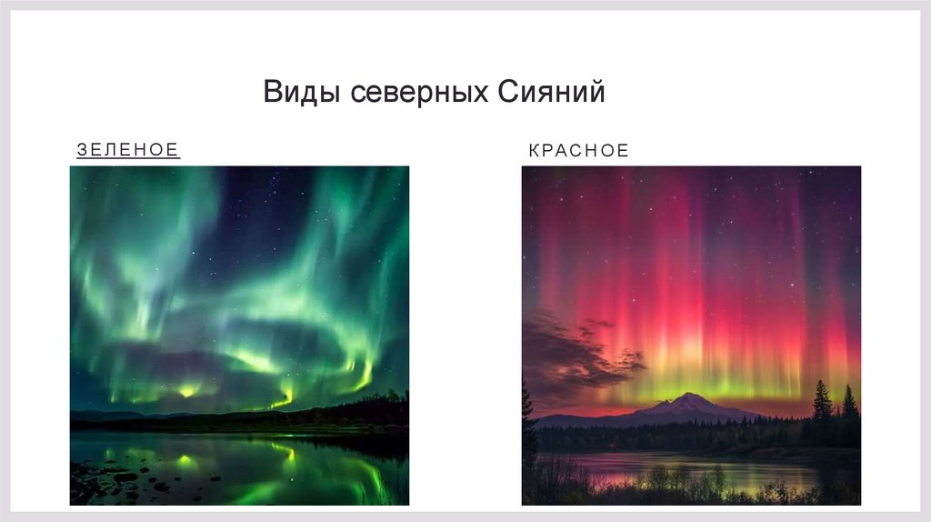 Виды северных Сияний