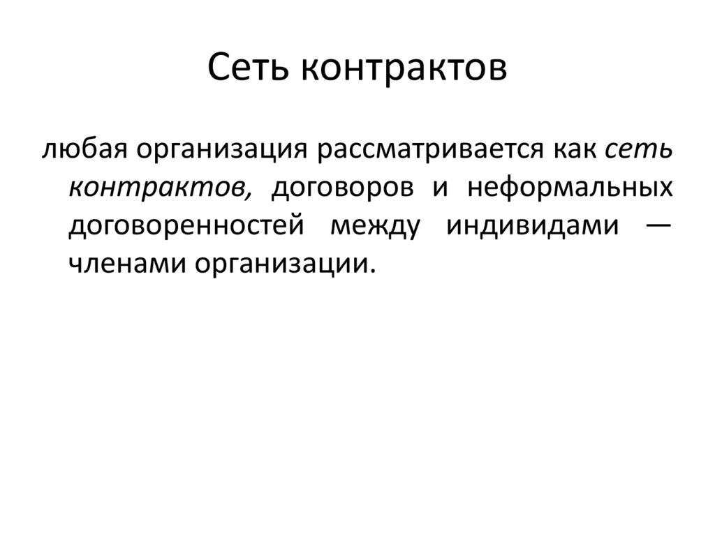 Сеть контрактов