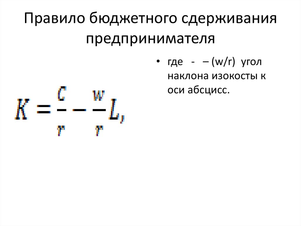 Правило бюджетного сдерживания предпринимателя