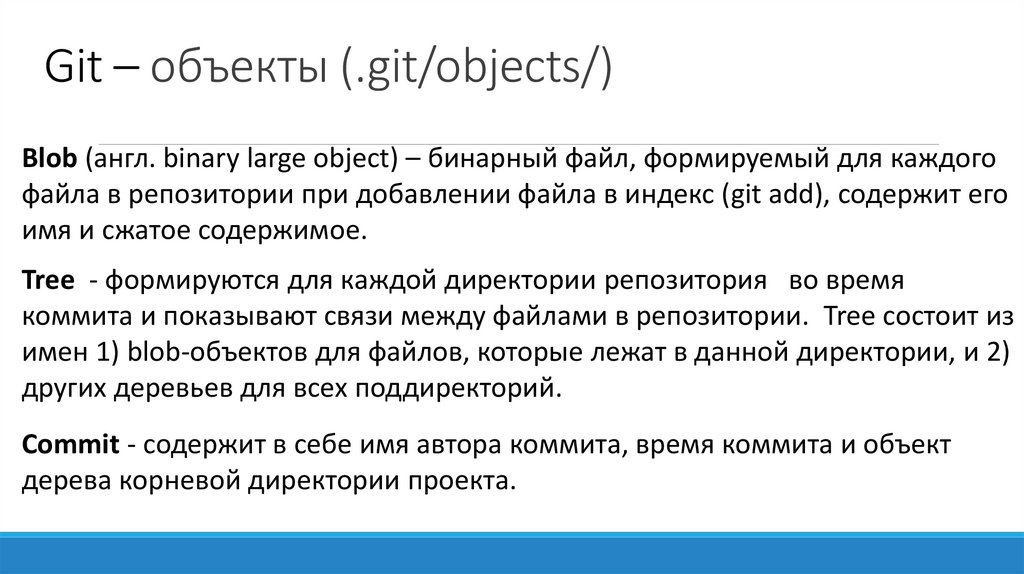 Git – объекты (.git/objects/)