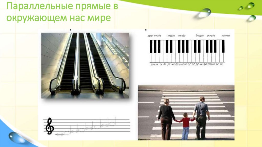 Параллельные прямые в окружающем нас мире