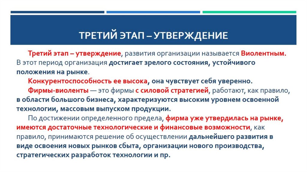 Третий этап – утверждение