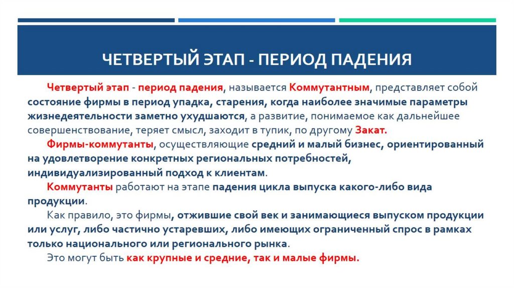 Четвертый этап - период падения