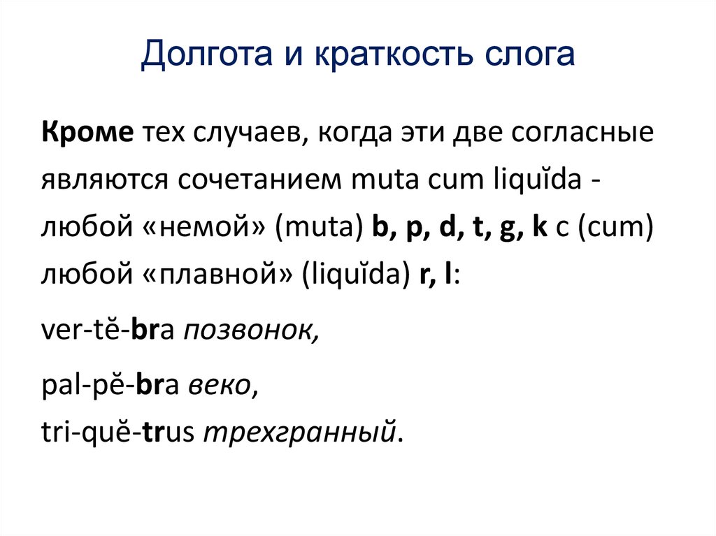Долгота и краткость слога