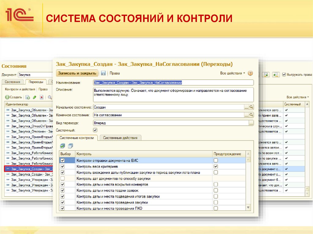 СИСТЕМА СОСТОЯНИЙ И КОНТРОЛИ