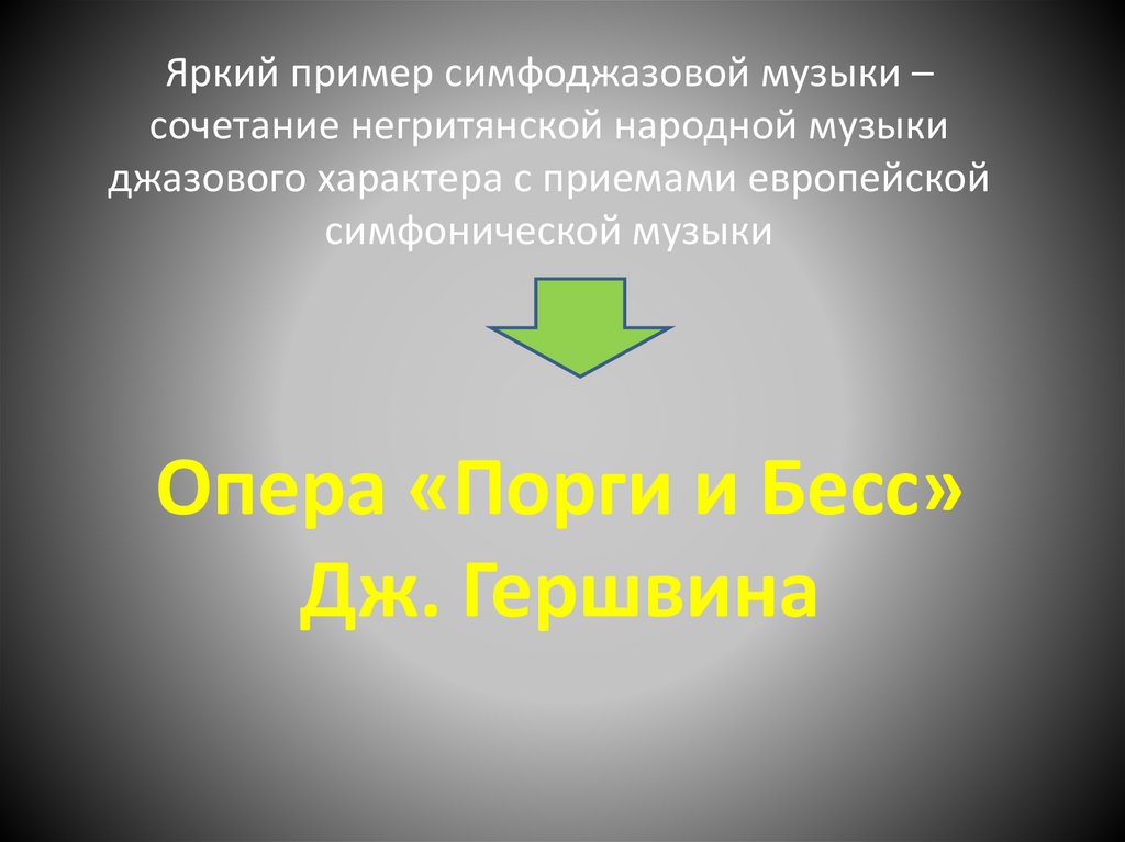 Опера «Порги и Бесс» Дж. Гершвина