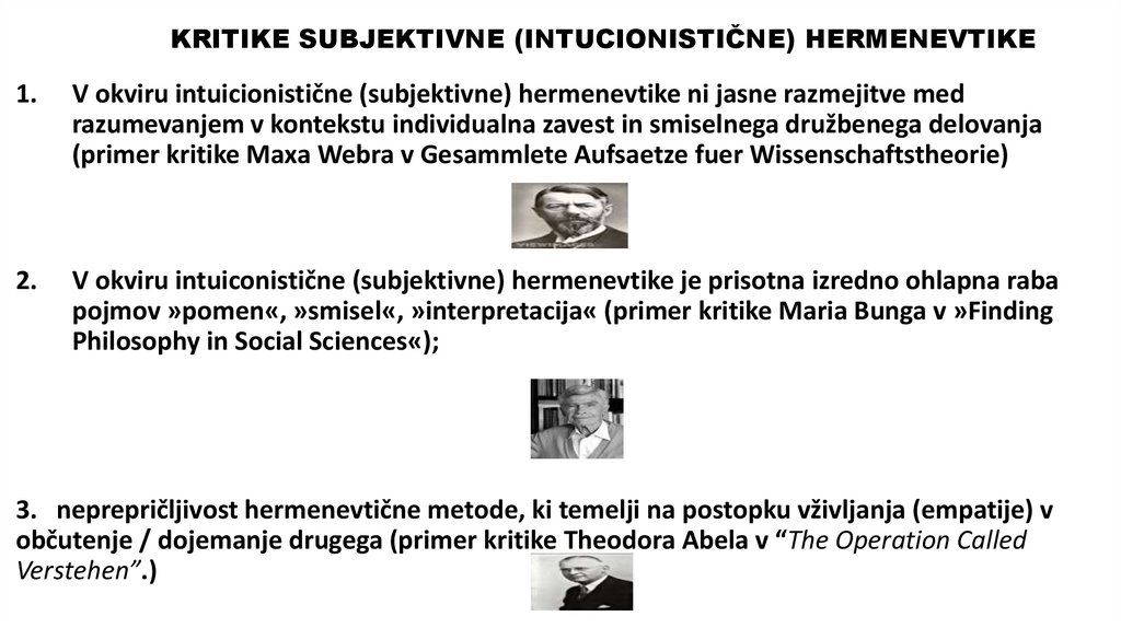 KRITIKE SUBJEKTIVNE (INTUCIONISTIČNE) HERMENEVTIKE
