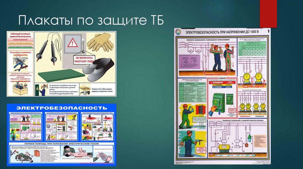 Плакаты по защите ТБ