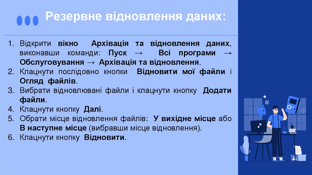 Резервне відновлення даних: