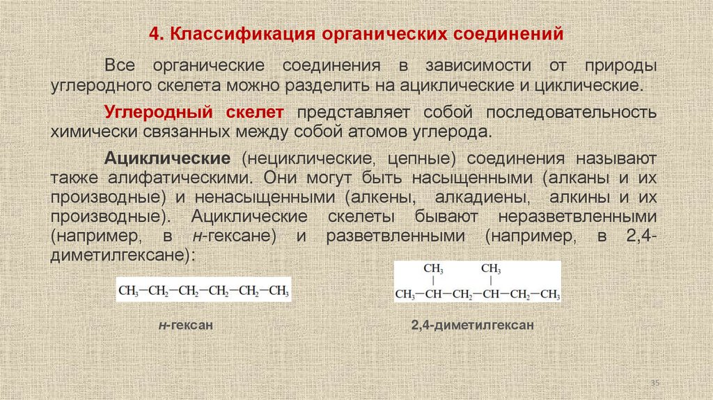 4. Классификация органических соединений