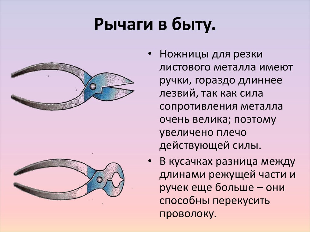 Рычаги в быту.