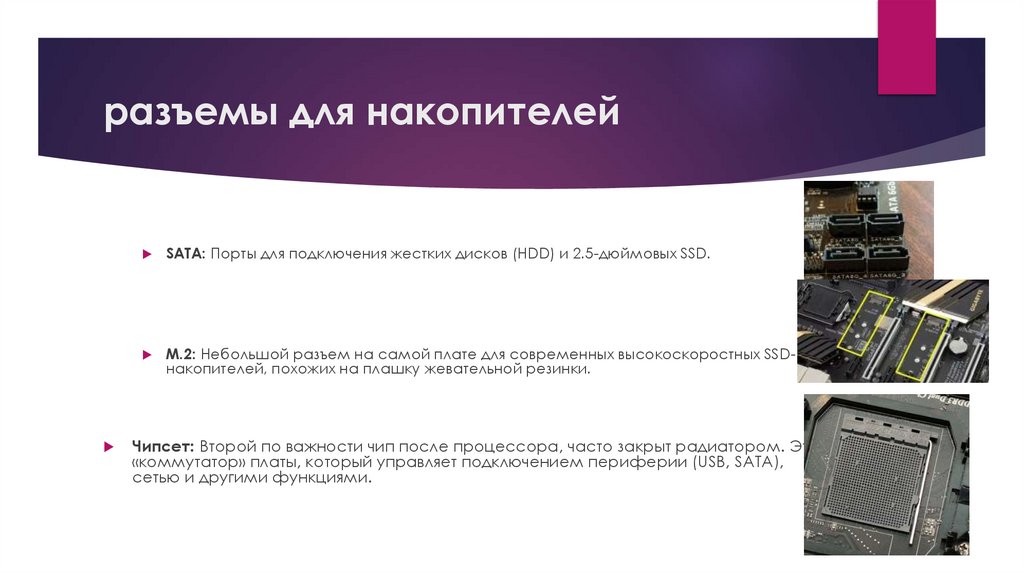 разъемы для накопителей