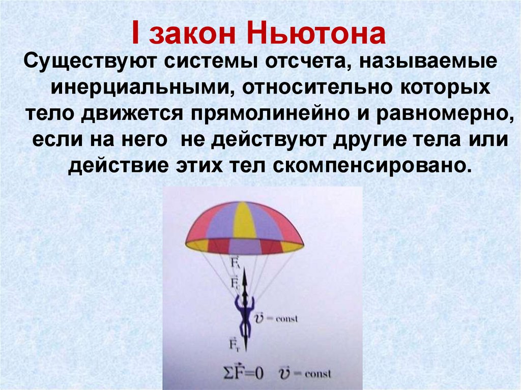 I закон Ньютона