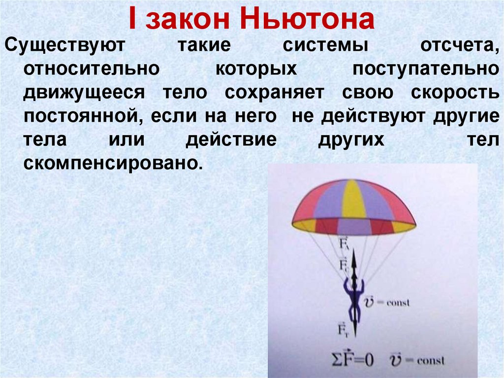 I закон Ньютона