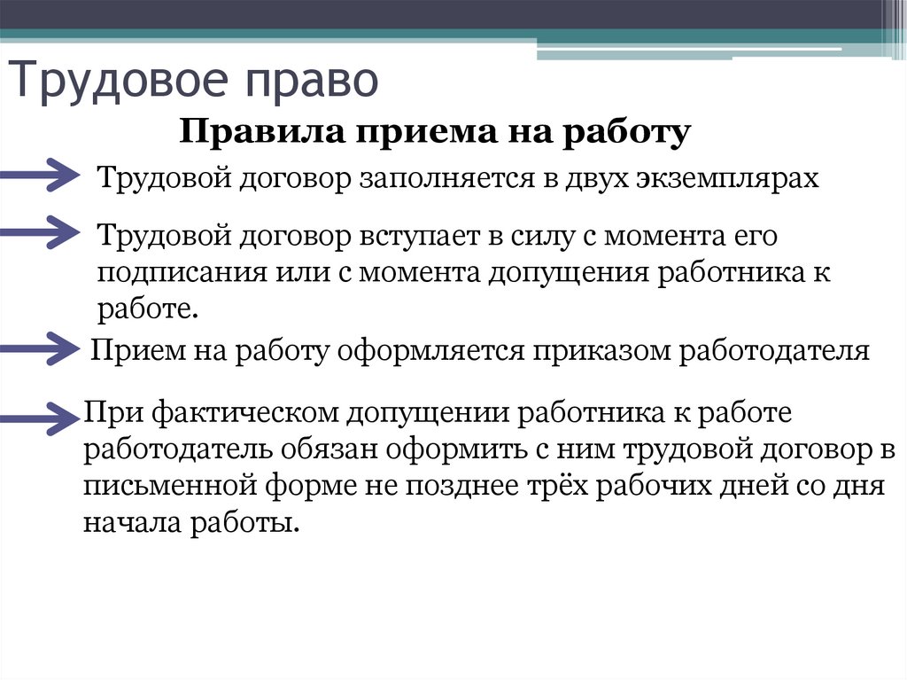 Трудовое право