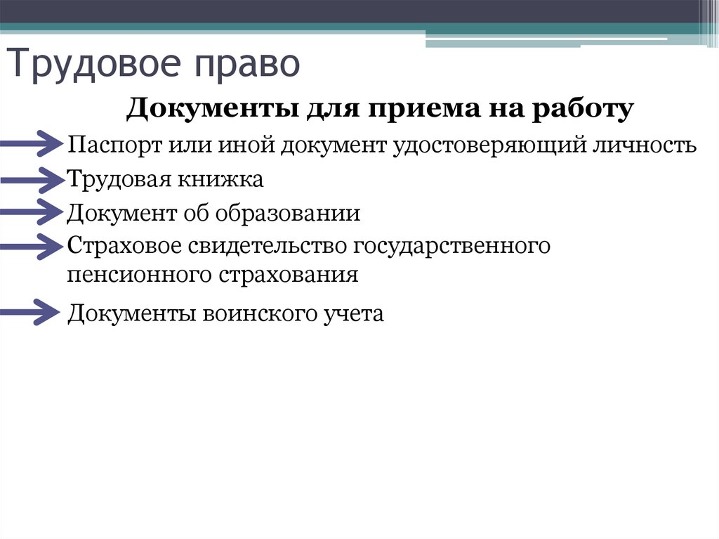 Трудовое право