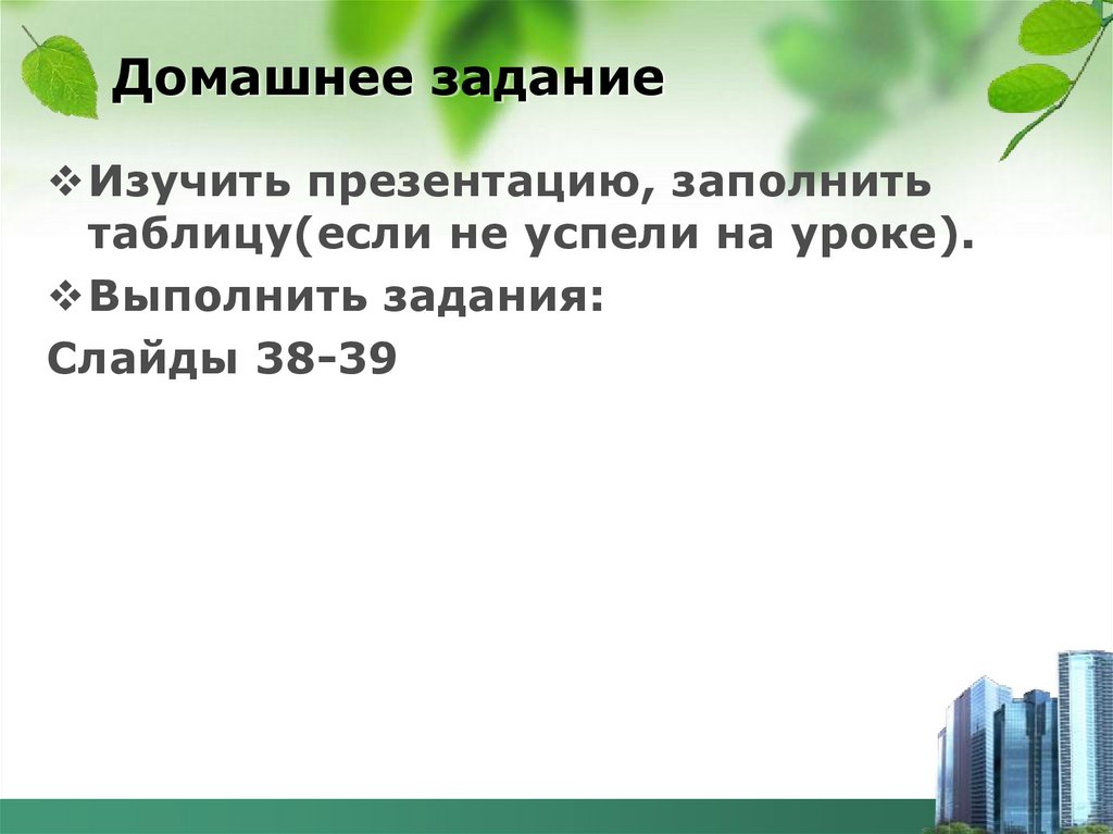 Домашнее задание