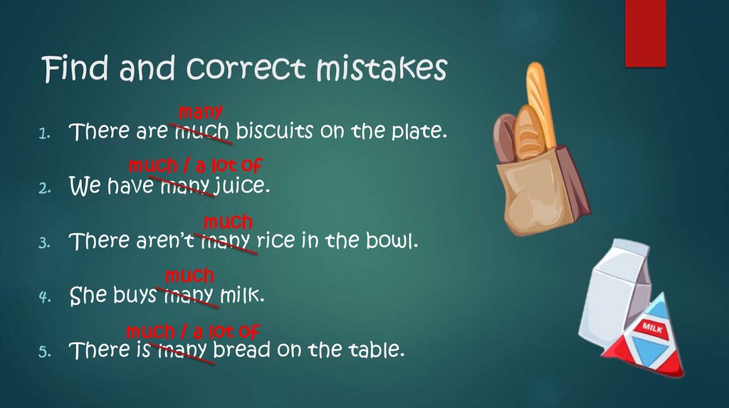 Find and correct mistakes