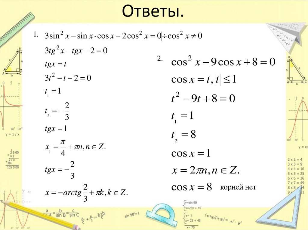 Ответы.