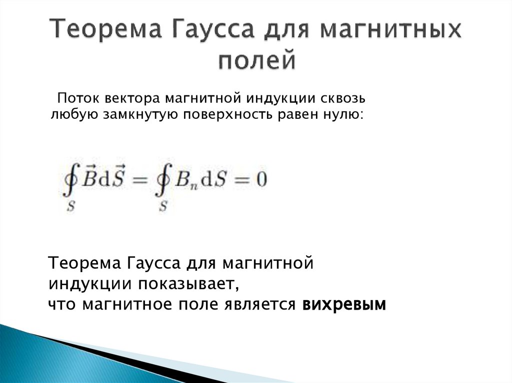 Теорема Гаусса для магнитных полей