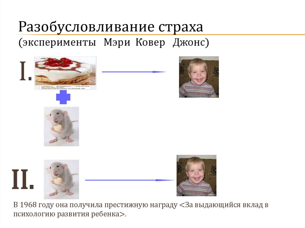Разобусловливание страха (эксперименты Мэри Ковер Джонс)