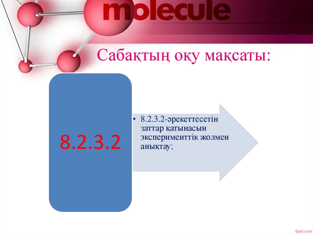 Сабақтың оқу мақсаты: