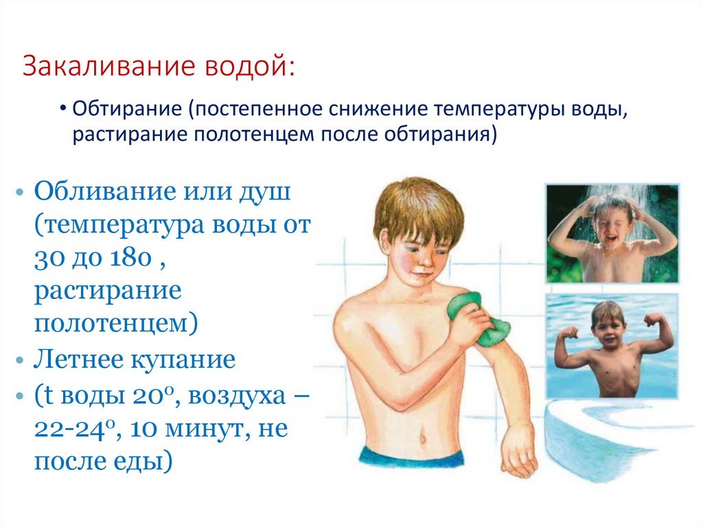 Закаливание водой: