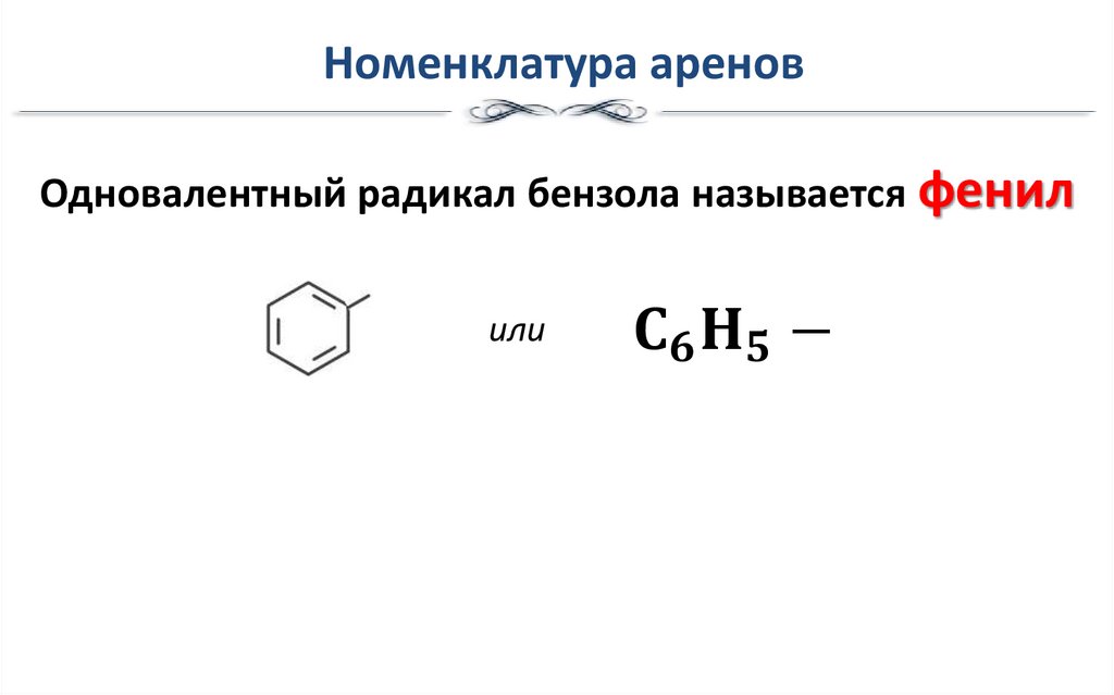 Номенклатура аренов