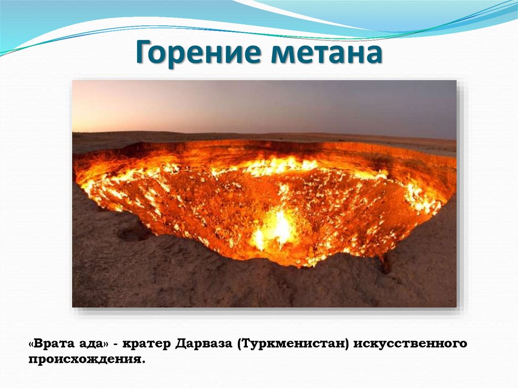 Горение метана