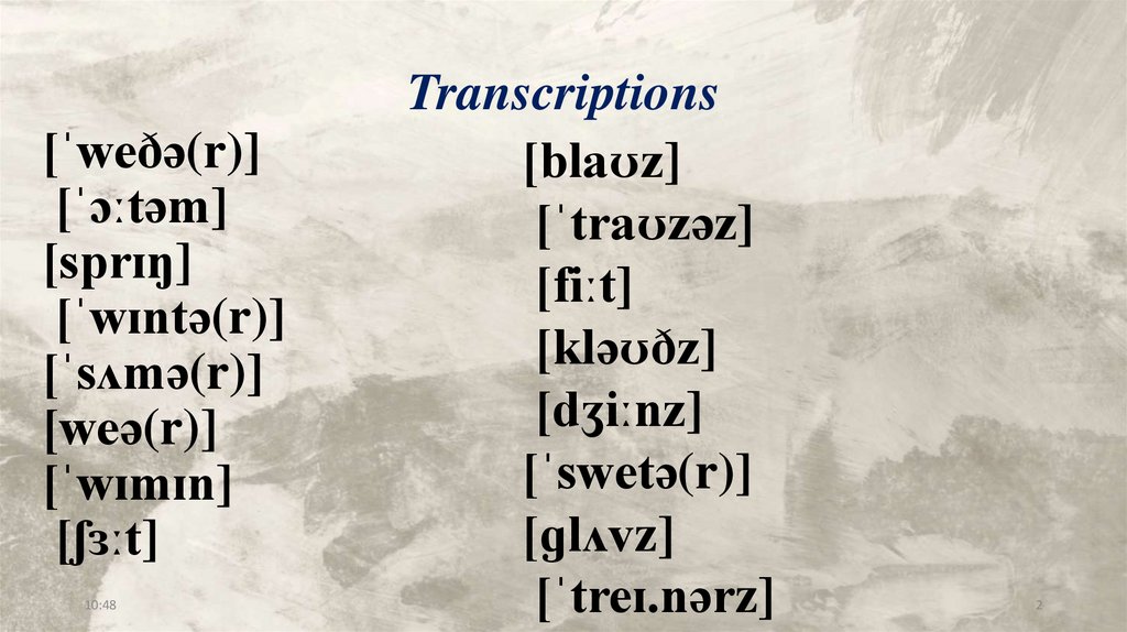 Transcriptions