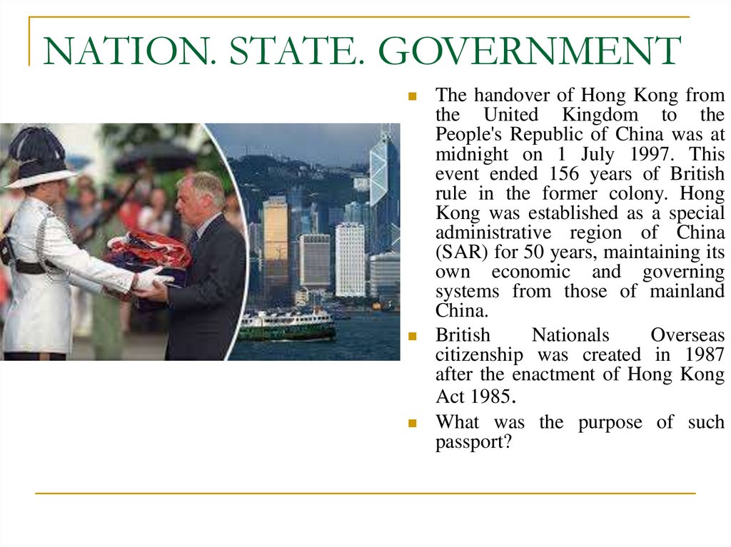 NATION. STATE. GOVERNMENT