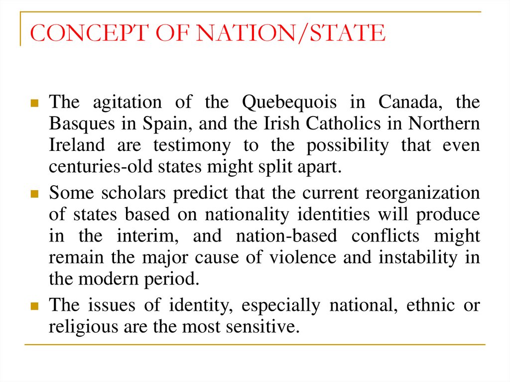 CONCEPT OF NATION/STATE