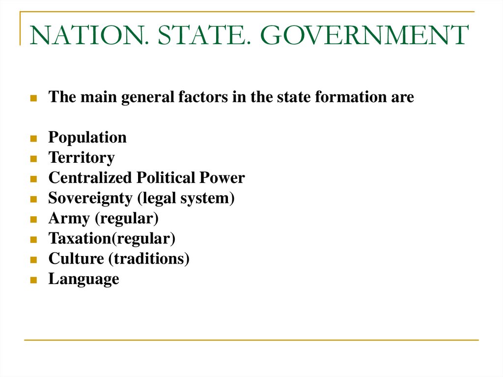 NATION. STATE. GOVERNMENT