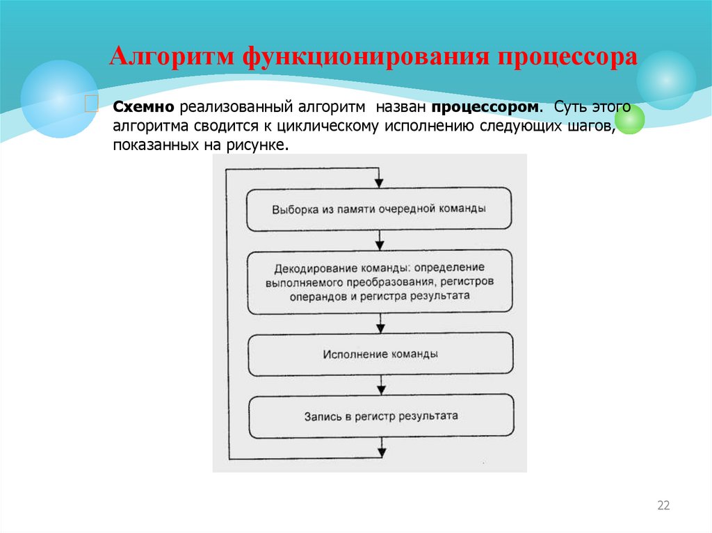 Алгоритм функционирования процессора