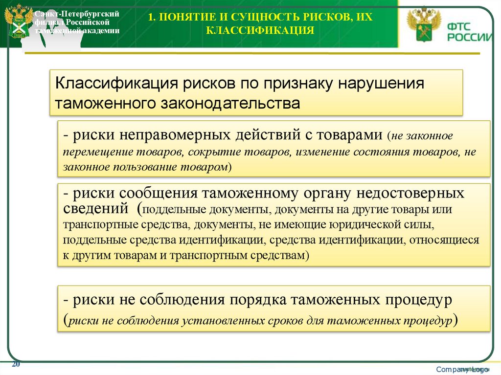 1. Понятие и сущность рисков, их классификация