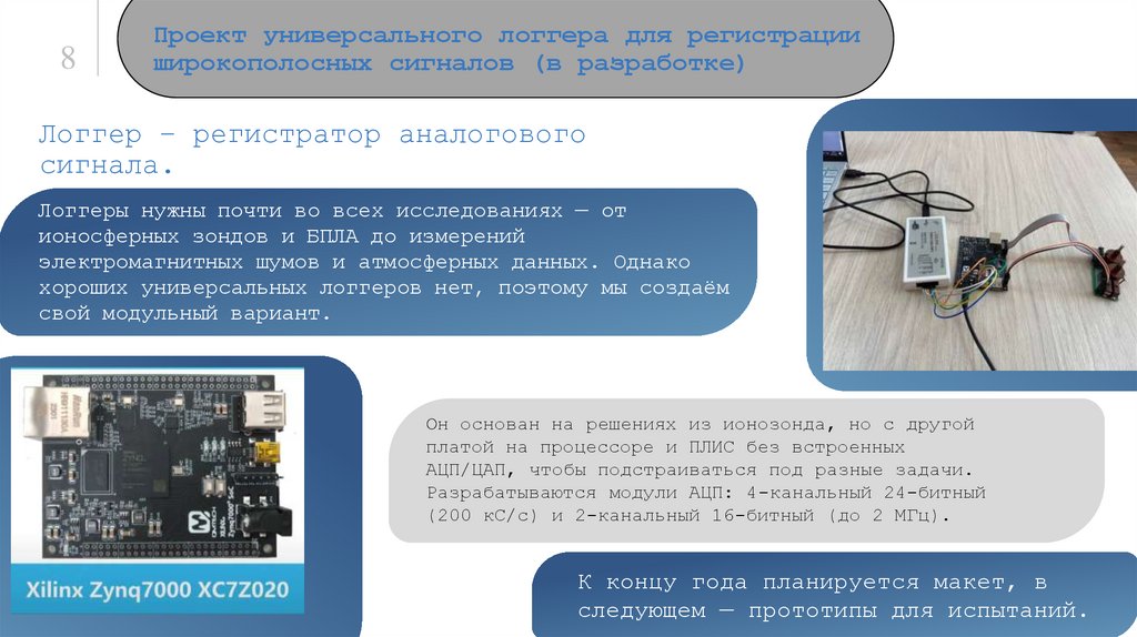 Проект универсального логгера для регистрации широкополосных сигналов (в разработке)