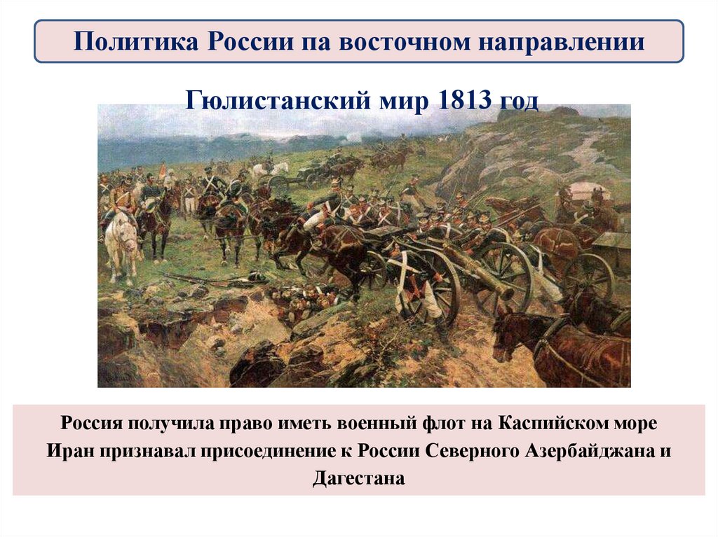 Гюлистанский мир 1813 год