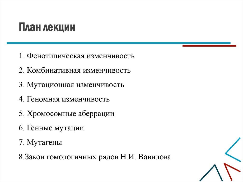 План лекции