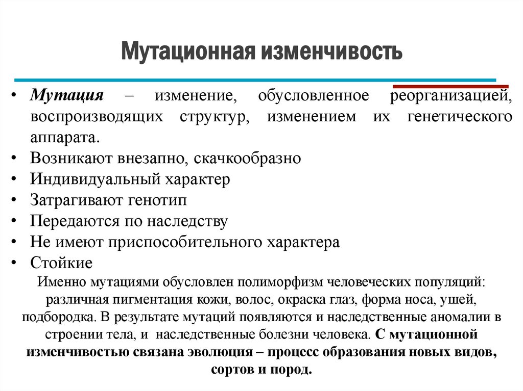 Мутационная изменчивость