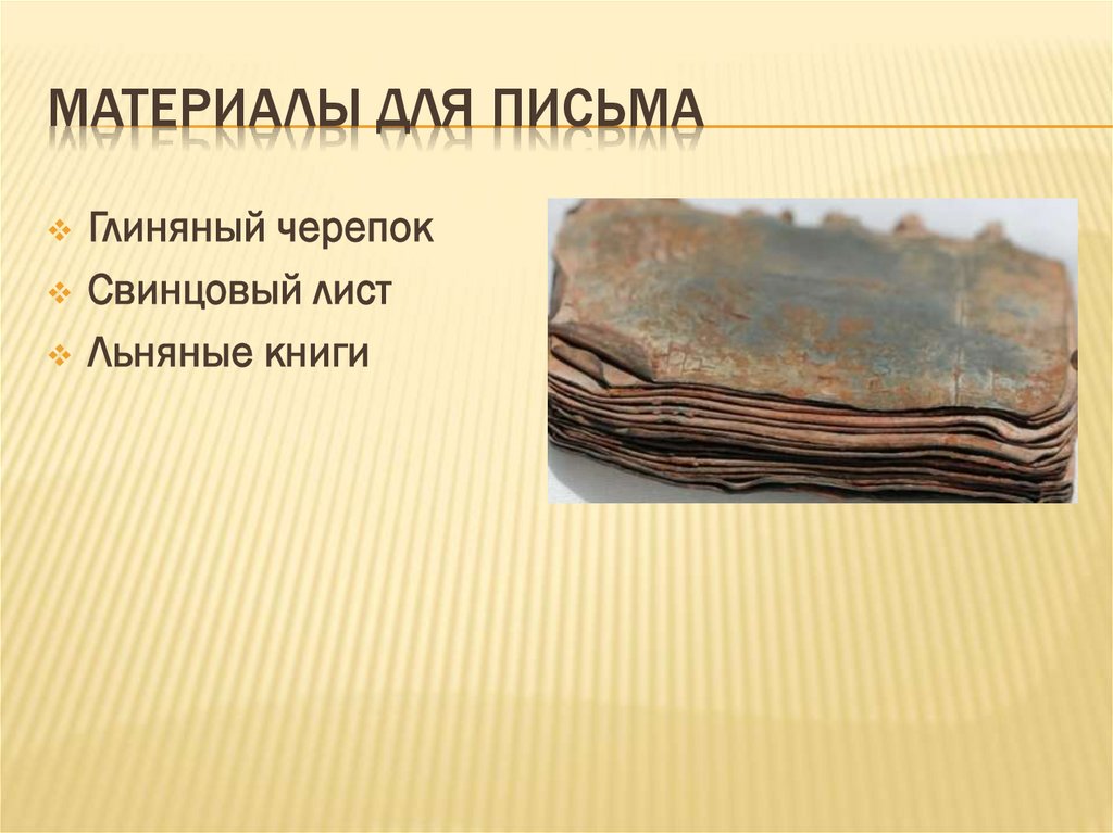 Материалы для письма