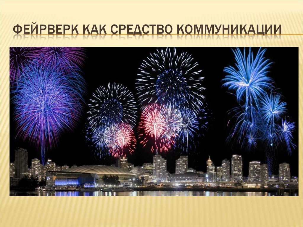 Фейрверк как средство коммуникации