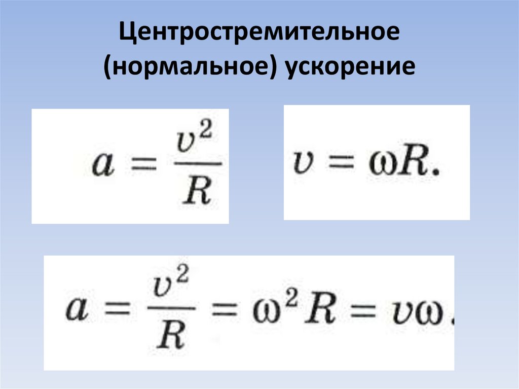 Центростремительное (нормальное) ускорение
