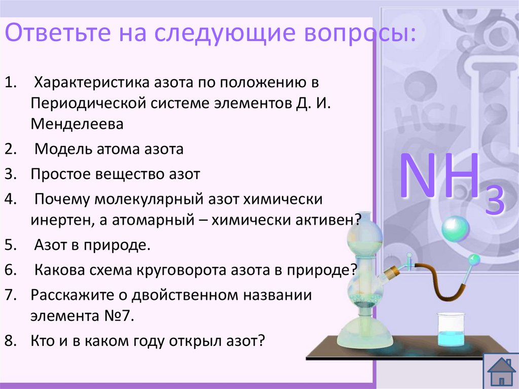 Ответьте на следующие вопросы: