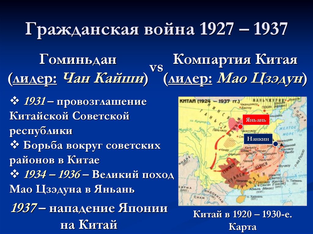 Гражданская война 1927 – 1937